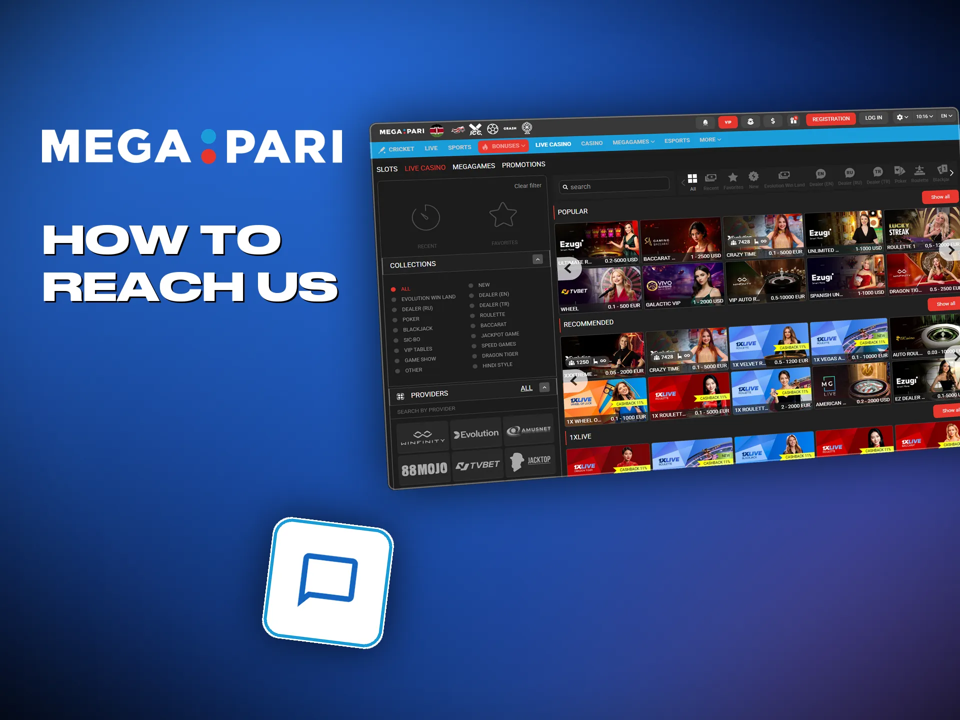 The ways to reach Megapari support from Kenya