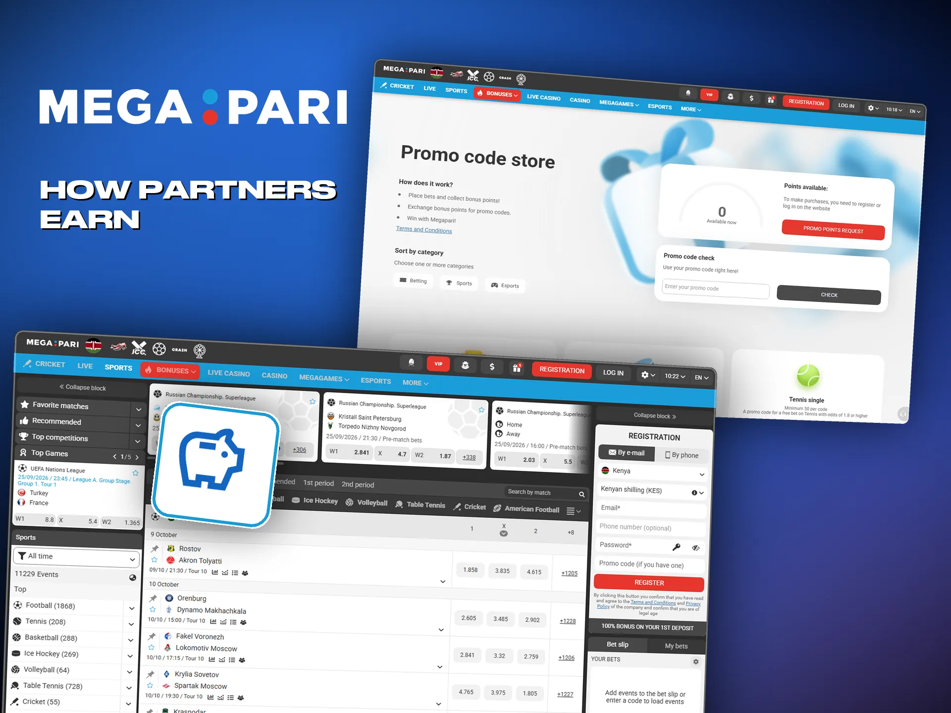 The partner programme pays on revenue share and on CPA