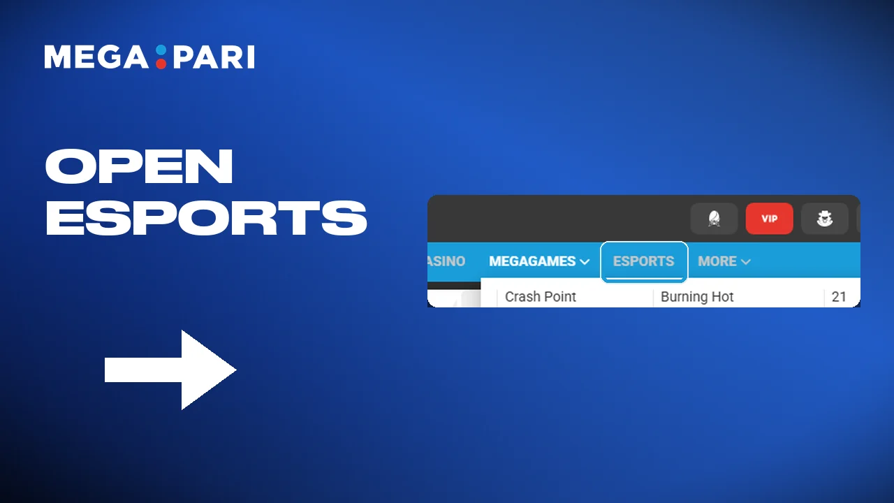Opening the esports section in the Megapari app and scrolling the matches
