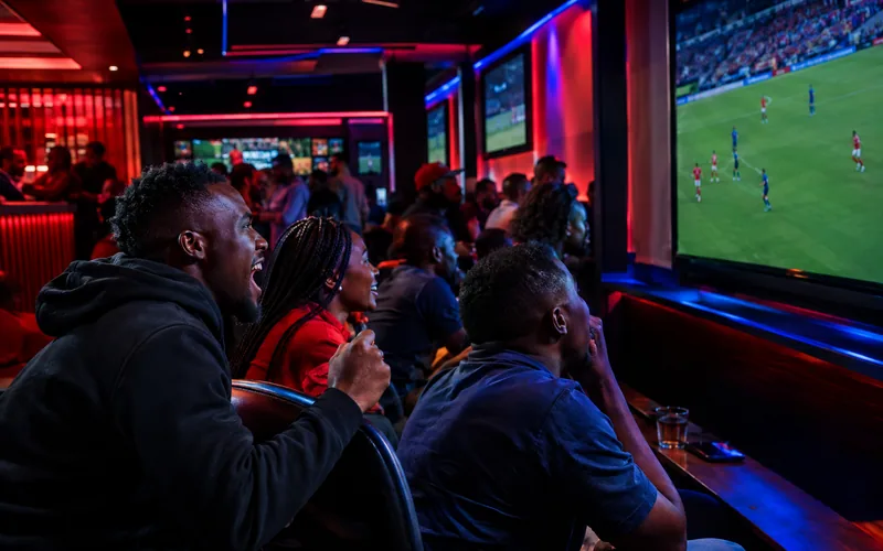 The football section at Megapari, the busiest part of the line in Kenya
