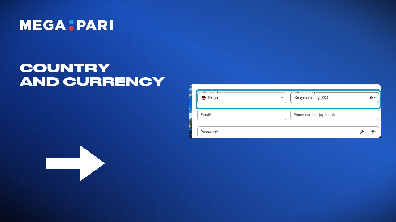 Choosing Kenya and the shilling as the account currency