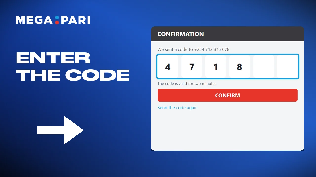 With the extra check, you type in the code that arrives